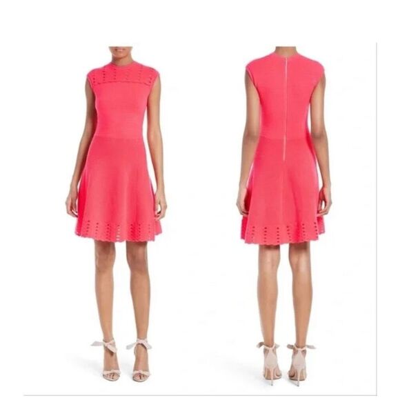 Ted Baker London Jacquard Panel Skater Dress size medium/8 Ted size 3 - Picture 1 of 11